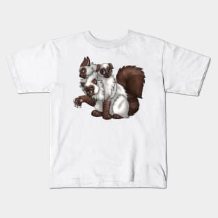 CerPURRus: Chocolate Lynx Point Kids T-Shirt